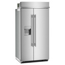 Kitchenaid® 25.1 Cu. Ft. 42" Built-In Side-by-Side Refrigerator features Exterior Water and Ice Dispenser with Measured Fill KBSD742SPS Kitchenaid® 25.1 Cu. Ft. 42" Built-In Side-by-Side Refrigerator features Exterior Water and Ice Dispenser with Measured Fill KBSD742SPS