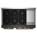 KitchenAid® 48-Inch 6 Burner Commercial-Style Gas Range with Griddle KFGD948SBE