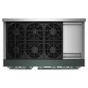 KitchenAid® 48-Inch 6 Burner Commercial-Style Gas Range with Griddle KFGD948SJP