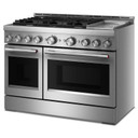 KitchenAid® 48-Inch 6 Burner Commercial-Style Gas Range with Griddle KFGD948SSS