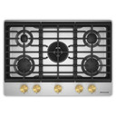 Kitchenaid® Gas-on-Metal Cooktop with an Integrated Wok Grate and CookShield™ Finish KCGK530SSS