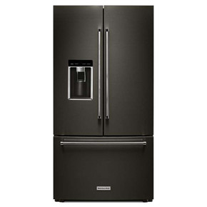Kitchenaid® 23.8 cu. ft. 36" Counter-Depth French Door Platinum Interior Refrigerator with PrintShield™ Finish KRFC704FBS