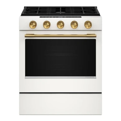 Kitchenaid® 5.0 Cu. Ft. Smart Slide-in Gas Range with Convection Cooking Modes and 2-in-1 Burner KSGS530SPL