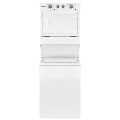 Whirlpool® 4.0 cu.ft I.E.C. Electric Stacked Laundry Center 9 Wash cycles and AutoDry™ YWET4027HW