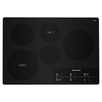 Kitchenaid® 30" Electric Cooktop with 5 Elements and Touch-Activated Controls KCES950KSS