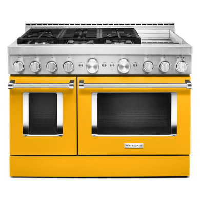 KitchenAid® 48'' Smart Commercial-Style Gas Range with Griddle KFGC558JYP