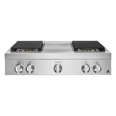 Jennair® 36" NOIR™ Gas Professional-Style Rangetop with Chrome-Infused Griddle JGCP536HM