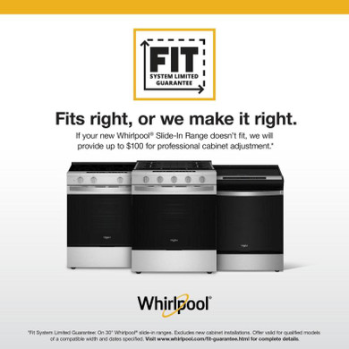 Whirlpool® 30-inch Smart Slide In Gas Range with True Convection, No Preheat Air Fry, Steam/Self Clean and High Speed Preheat WSGS7530RZ