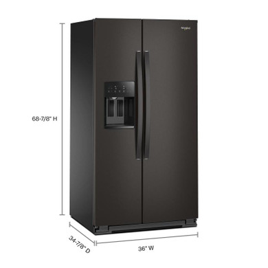 Whirlpool® 36-inch Full Depth Side-by-Side Refrigerator with TruCool™ System WRSF5536RV
