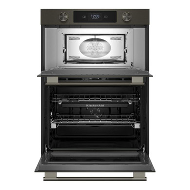 Kitchenaid® Smart Combo Wall Oven with Assisted Cooking Modes KOEC730SBE