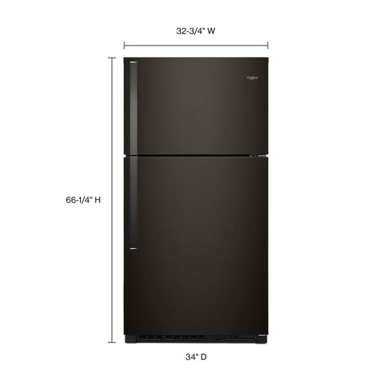 Whirlpool® 33-inch Wide Top Freezer Refrigerator - 21 cu. ft. WRT541SZHV
