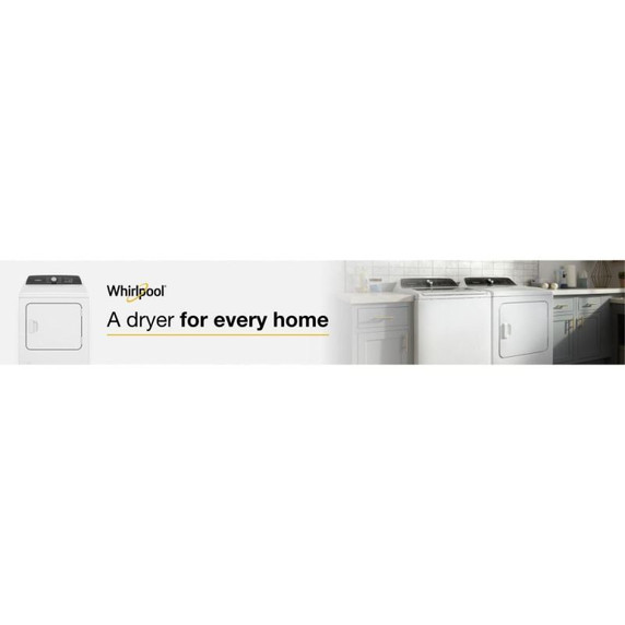 Whirlpool® 7.0 Cu. Ft. Top Load Gas Moisture Sensing Dryer with Steam WGD5050LW