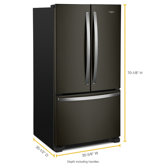 Whirlpool® 36-inch Wide French Door Refrigerator with Water Dispenser - 25 cu. ft. WRF535SWHV