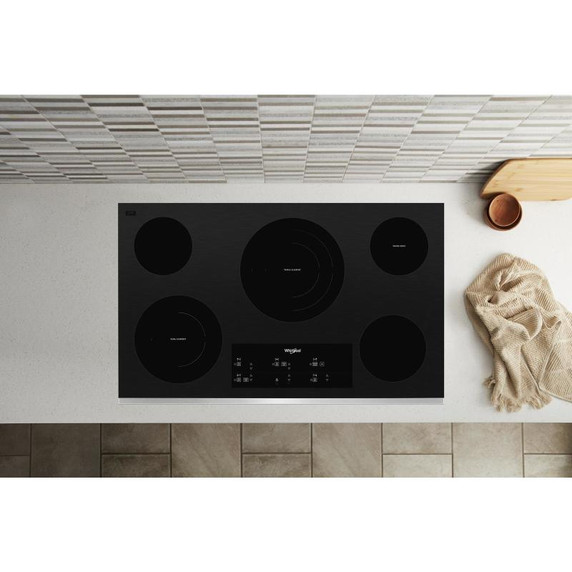 Whirlpool® 36-inch Electric Ceramic Glass Cooktop with Triple Radiant Element WCE97US6KS