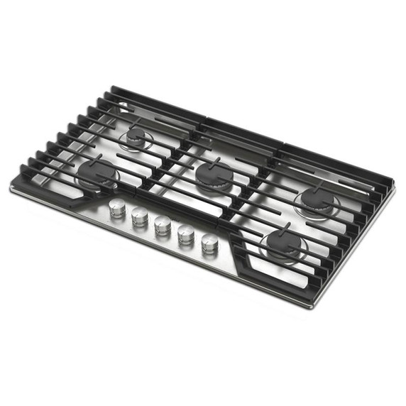 Whirlpool® 36-inch Gas Cooktop with Fifth Burner WCGK7036PS
