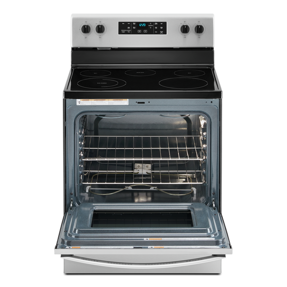 5.3 cu. ft. Whirlpool® electric range with Frozen Bake™ technology. YWFE505W0JZ