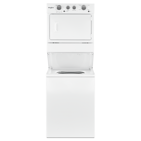 Whirlpool® 4.0 cu.ft I.E.C. Electric Stacked Laundry Center 9 Wash cycles and AutoDry™ YWET4027HW