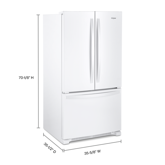 Whirlpool® 36-inch Wide French Door Refrigerator with Water Dispenser - 25 cu. ft. WRF535SWHW