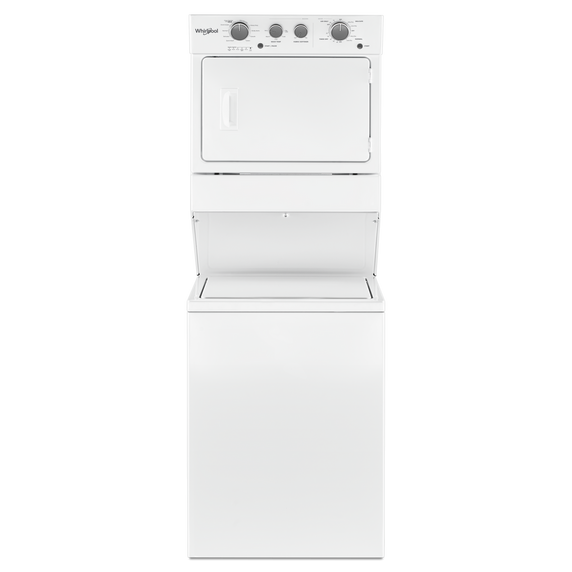 Whirlpool® 3.5 cu.ft Gas Stacked Laundry Center 9 Wash cycles and AutoDry™ WGT4027HW