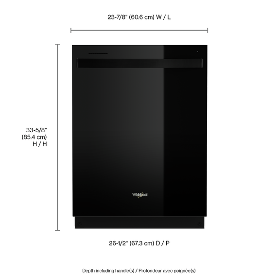 Whirlpool® Large Capacity Dishwasher with 3rd Rack WDT750SAKB