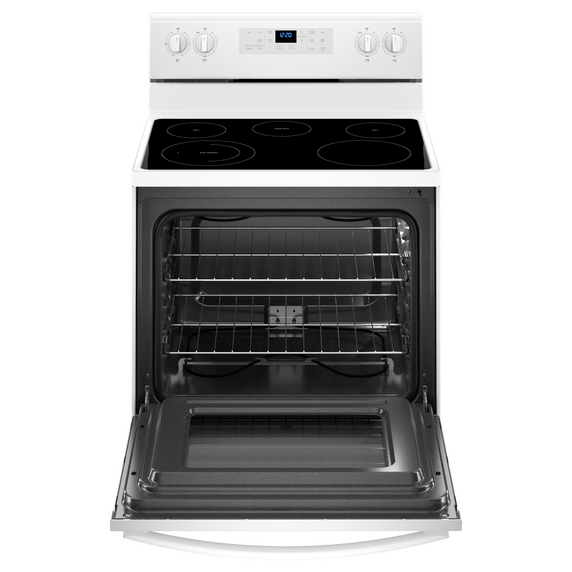 5.3 cu. ft. Whirlpool® electric range with Frozen Bake™ technology. YWFE505W0JW