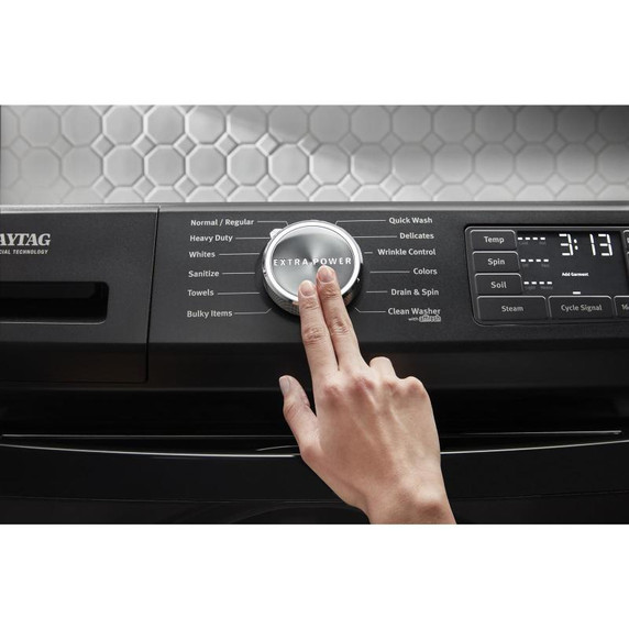 Maytag® Front Load Washer with Extra Power and 16-Hr Fresh Hold® option - 5.5 cu. ft. IEC MHW6630MBK