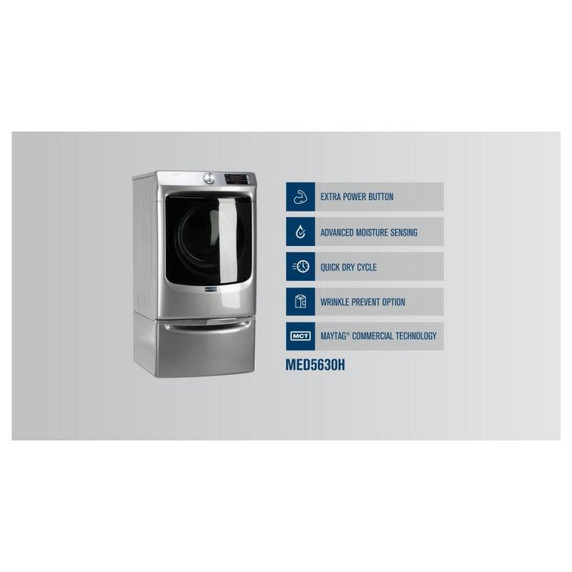 Maytag® Front Load Electric Dryer with Extra Power and Quick Dry cycle - 7.3 cu. ft. YMED5630HW