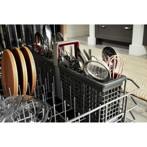 Kitchenaid® 39 dBA Dishwasher in PrintShield™ Finish with Third Level Utensil Rack KDFE204KPS