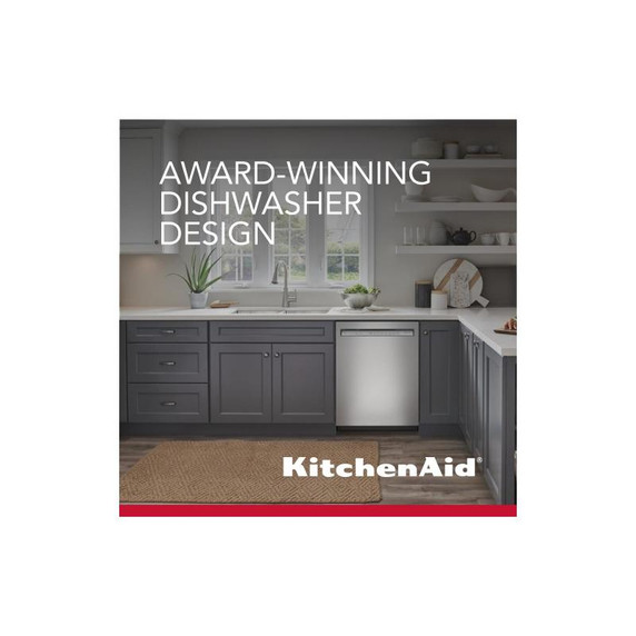 Kitchenaid® 39 dBA Dishwasher in PrintShield™ Finish with Third Level Utensil Rack KDFE204KPS