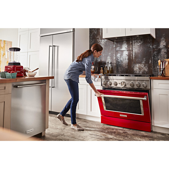 KitchenAid® 36'' Smart Commercial-Style Dual Fuel Range with 6 Burners KFDC506JPA