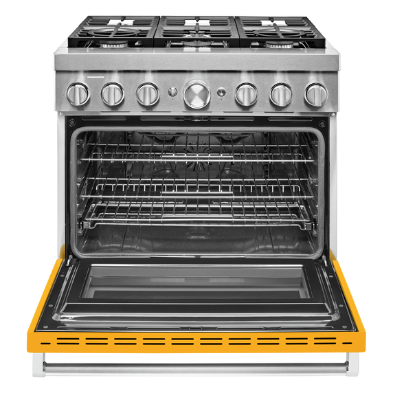 KitchenAid® 36'' Smart Commercial-Style Dual Fuel Range with 6 Burners KFDC506JYP