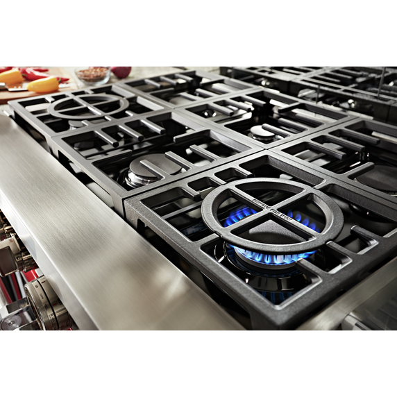 KitchenAid® 48'' Smart Commercial-Style Gas Range with Griddle KFGC558JPA