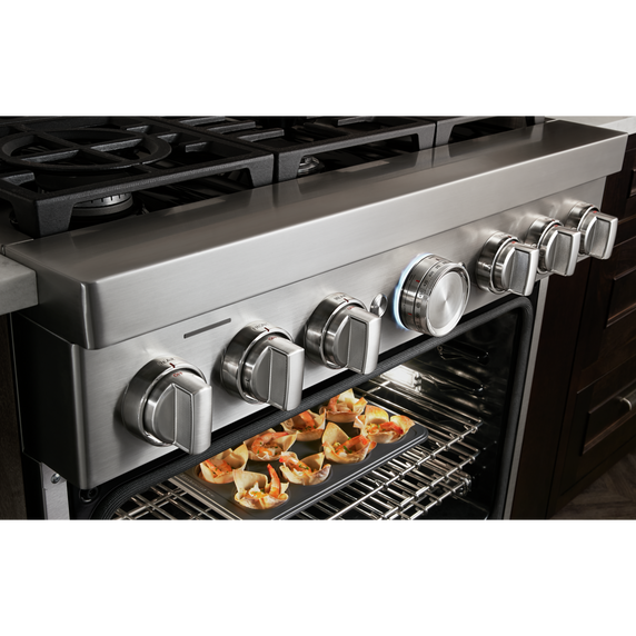 KitchenAid® 36'' Smart Commercial-Style Gas Range with 6 Burners KFGC506JMH