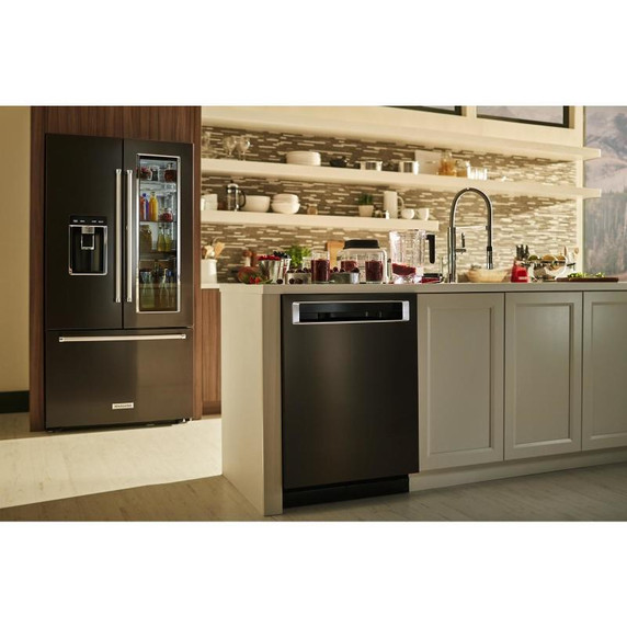 Kitchenaid® 30-Inch 5-Burner Gas Slide-In Convection Range KSGG700EBS