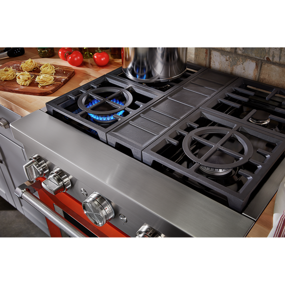 KitchenAid® 30'' Smart Commercial-Style Gas Range with 4 Burners KFGC500JSC