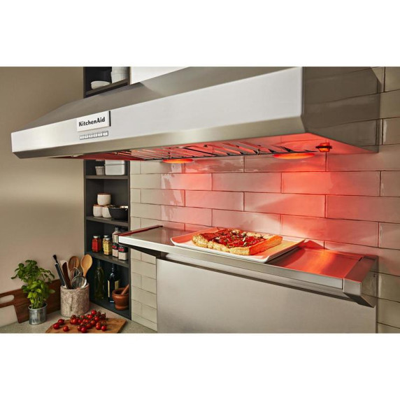 Kitchenaid® 36" 585 or 1170 CFM Motor Class Commercial-Style Wall-Mount Canopy Range Hood KVWC956KSS