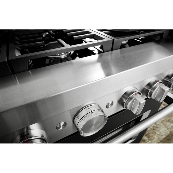 KitchenAid® 36'' Smart Commercial-Style Gas Range with 6 Burners KFGC506JBK