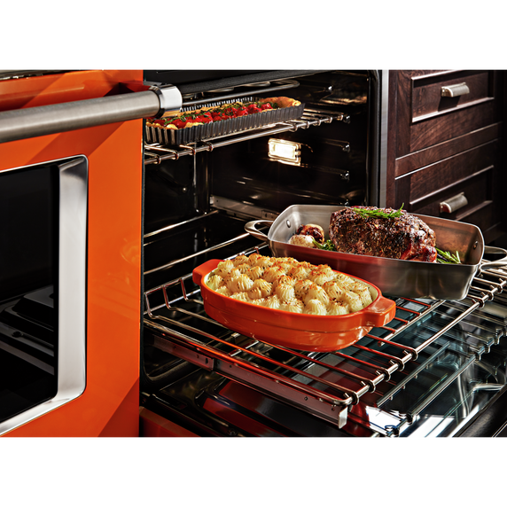 KitchenAid® 48'' Smart Commercial-Style Gas Range with Griddle KFGC558JSC