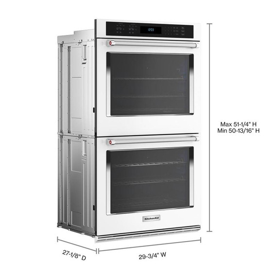 KitchenAid® 30" Double Wall Oven with Air Fry Mode KOED530PWH