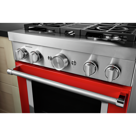 KitchenAid® 30'' Smart Commercial-Style Dual Fuel Range with 4 Burners KFDC500JPA