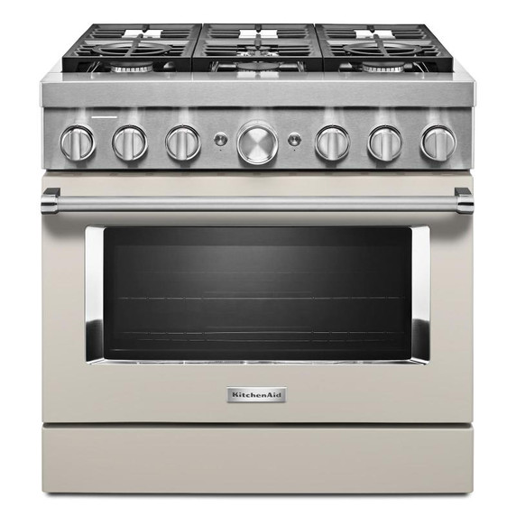 KitchenAid® 36'' Smart Commercial-Style Dual Fuel Range with 6 Burners KFDC506JMH KitchenAid® 36'' Smart Commercial-Style Dual Fuel Range with 6 Burners KFDC506JMH