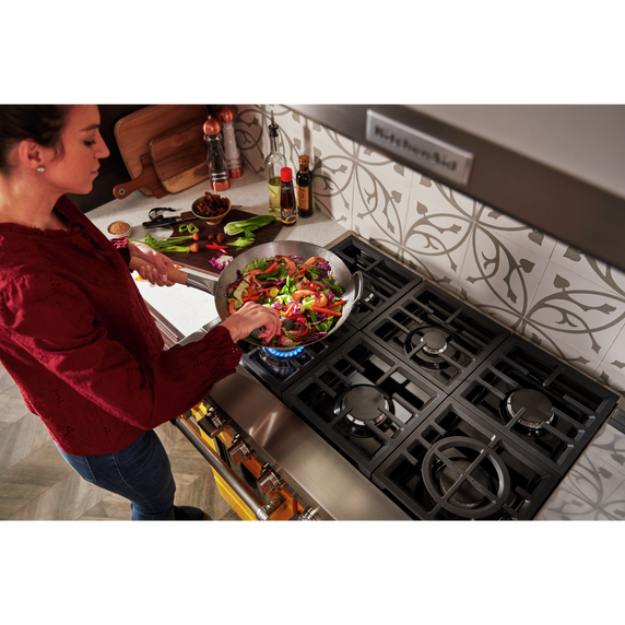 KitchenAid® 48'' Smart Commercial-Style Gas Range with Griddle KFGC558JYP