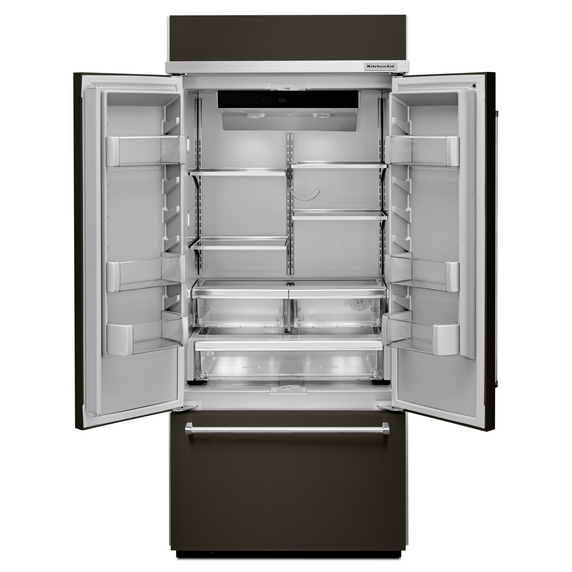 Kitchenaid® 20.8 Cu. Ft. 36 Width Built In Stainless Steel French Door Refrigerator with Platinum Interior Design KBFN506EBS