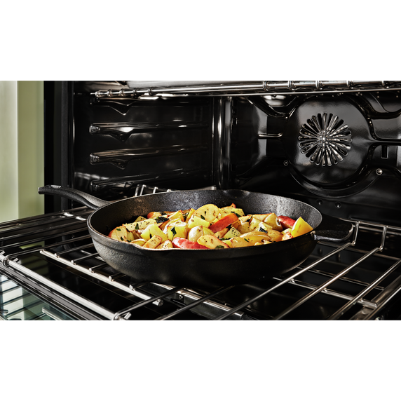 KitchenAid® 48'' Smart Commercial-Style Dual Fuel Range with Griddle KFDC558JSC