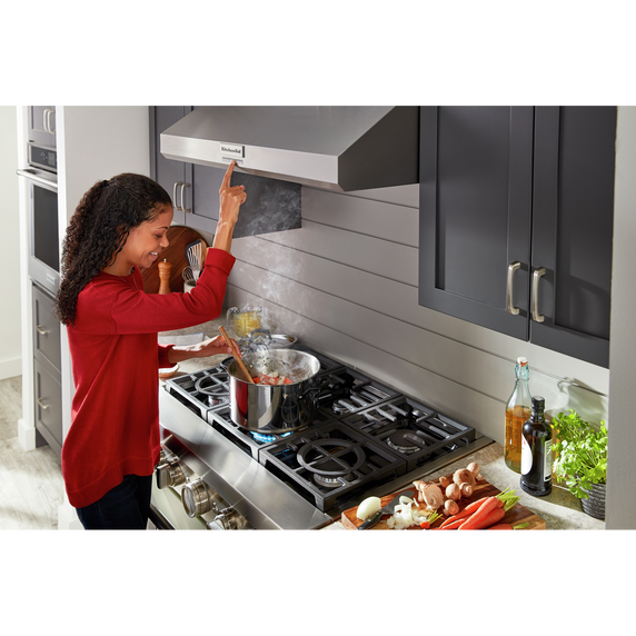 KitchenAid® 36'' Smart Commercial-Style Dual Fuel Range with 6 Burners KFDC506JAV