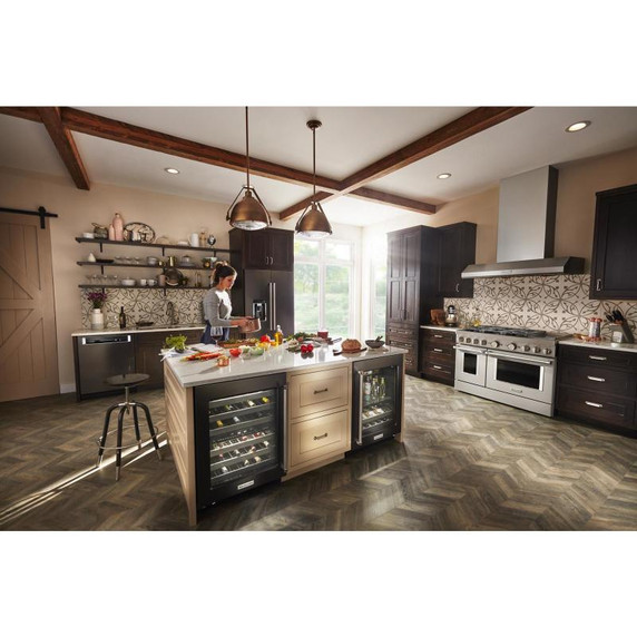 Kitchenaid® 48'' 585 or 1170 CFM Motor Class Commercial-Style Wall-Mount Canopy Range Hood KVWC958KSS Kitchenaid® 48'' 585 or 1170 CFM Motor Class Commercial-Style Wall-Mount Canopy Range Hood KVWC958KSS