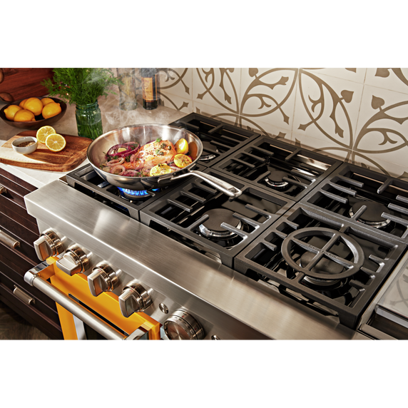 KitchenAid® 48'' Smart Commercial-Style Dual Fuel Range with Griddle KFDC558JYP