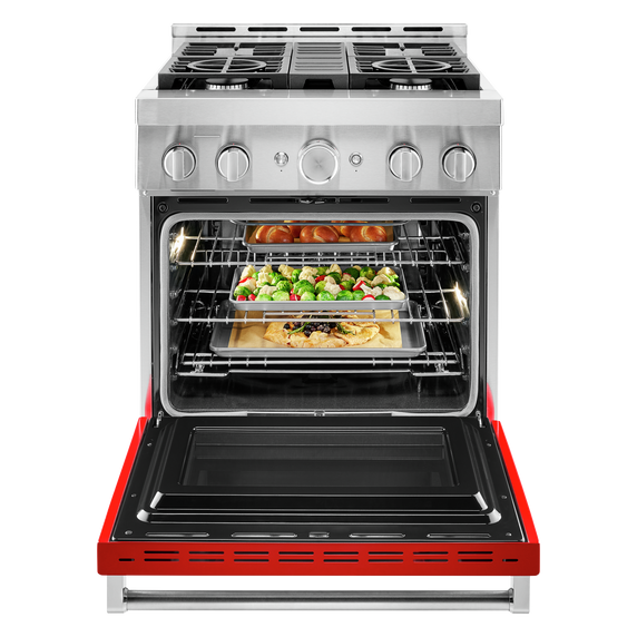 KitchenAid® 30'' Smart Commercial-Style Gas Range with 4 Burners KFGC500JPA