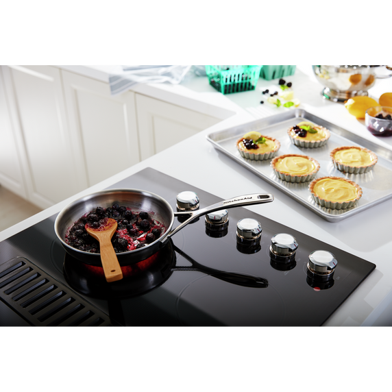 Kitchenaid® 30 Electric Downdraft Cooktop with 4 Elements KCED600GBL