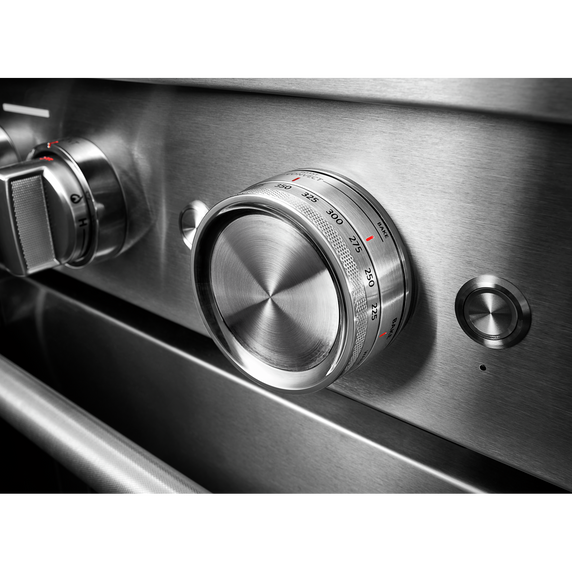 KitchenAid® 30'' Smart Commercial-Style Dual Fuel Range with 4 Burners KFDC500JSS